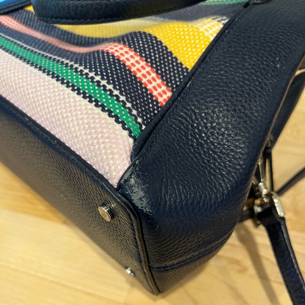 Navy Multi-Stripe Tote Bag - Women - Picture 8 of 12